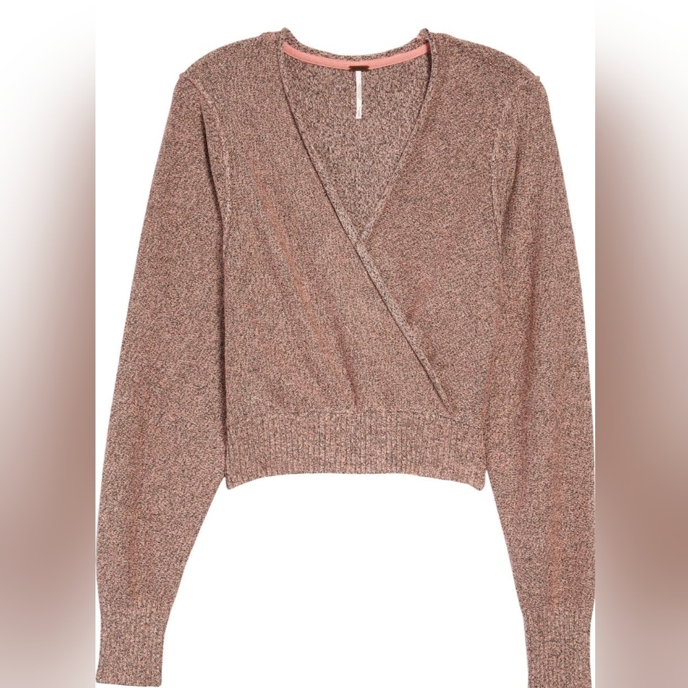 Free People Going For Gold Wrap Sweater
